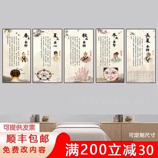 中医养生馆春夏秋冬心肝脾肺肾立体墙壁挂画 画清调养补通装饰画