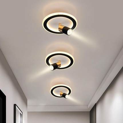 射灯led玄关灯走道灯走廊灯天花板灯嵌入式家用明装筒灯进门入户