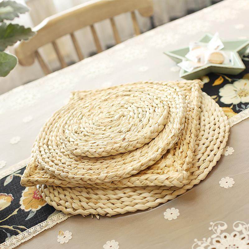 鸢尾乡旅隔热垫餐垫欧风ins盘垫装饰垫草编水草席北欧加厚餐桌垫,居家布艺,餐垫,淘宝优惠券,粉丝福利购,淘宝优惠卷