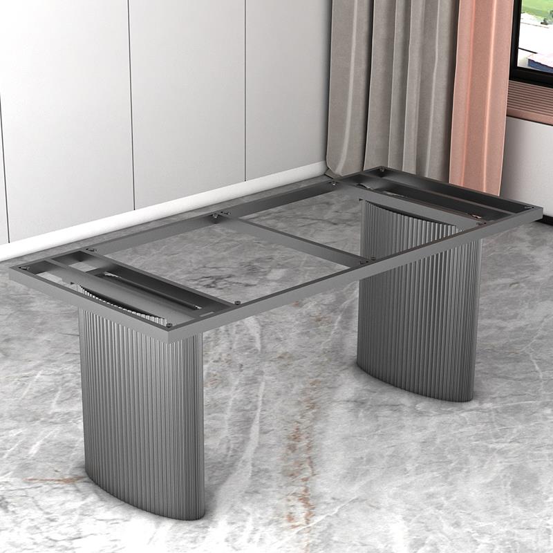 铁艺桌子腿支架茶几餐书电脑办公大理石岩板吧台不锈钢金属脚定制