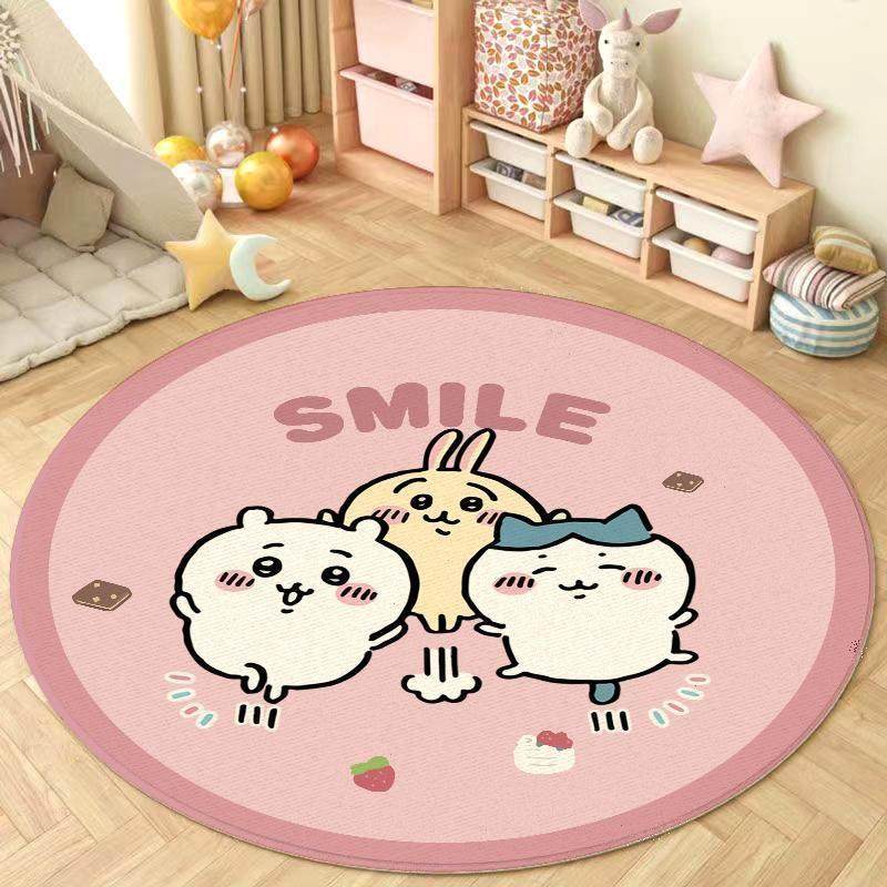 吉伊咔哇地毯圆形家用儿童房间卧室床边chiikawa卡通爬行垫公主房,居家布艺,地毯,淘宝优惠券,粉丝福利购,淘宝优惠卷