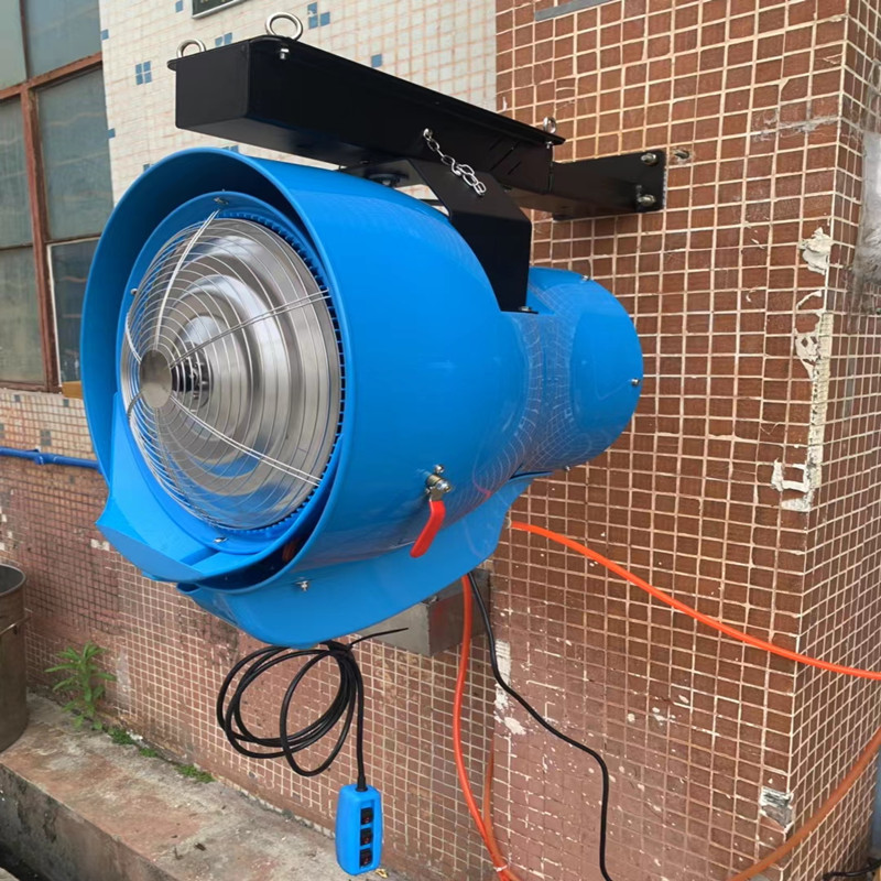 工业用挂壁加湿器大车间降温工厂房喷雾风扇降尘雾化离心畜牧风机