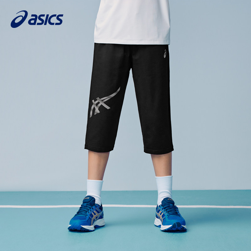 ASICS/亚瑟士童装夏季儿童短裤中大童七分裤男童垂感舒适运动裤子