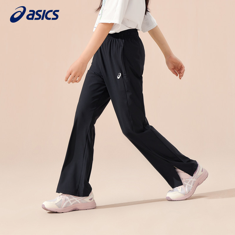 ASICS/亚瑟士童装26年夏季新款女童运动轻潮吸湿速干喇叭针织长裤