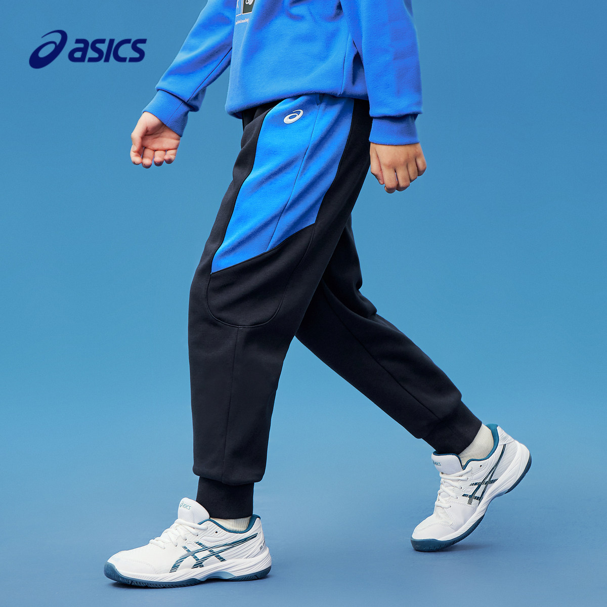 ASICS/亚瑟士童装秋冬季男童针织运动裤舒适保暖青少年休闲长裤