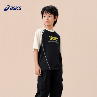男童运动吸湿速干透气插肩T恤日式 ASICS 新款 25年夏季 亚瑟士童装