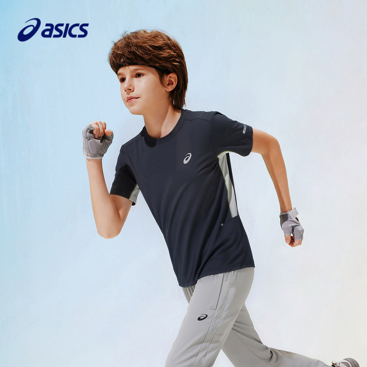 ASICS/亚瑟士儿童26年夏季吸湿速干短袖T恤运动百搭透气舒适