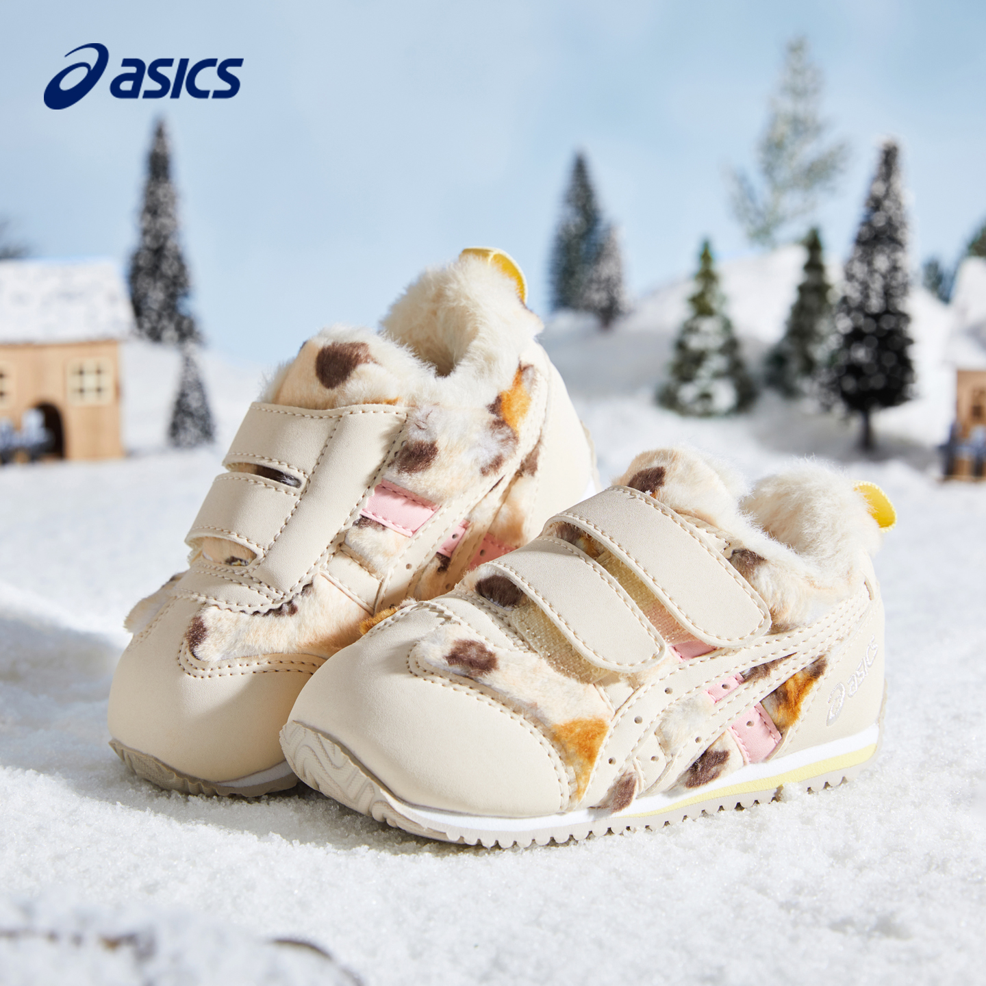 亚瑟士保暖加绒棉鞋休闲学步鞋