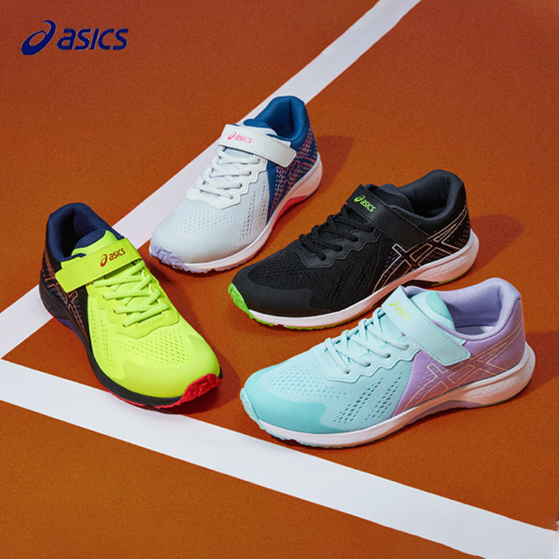 ASICS/亚瑟士运动鞋男女童秋冬新款魔术贴户外休闲透气耐磨跑步鞋