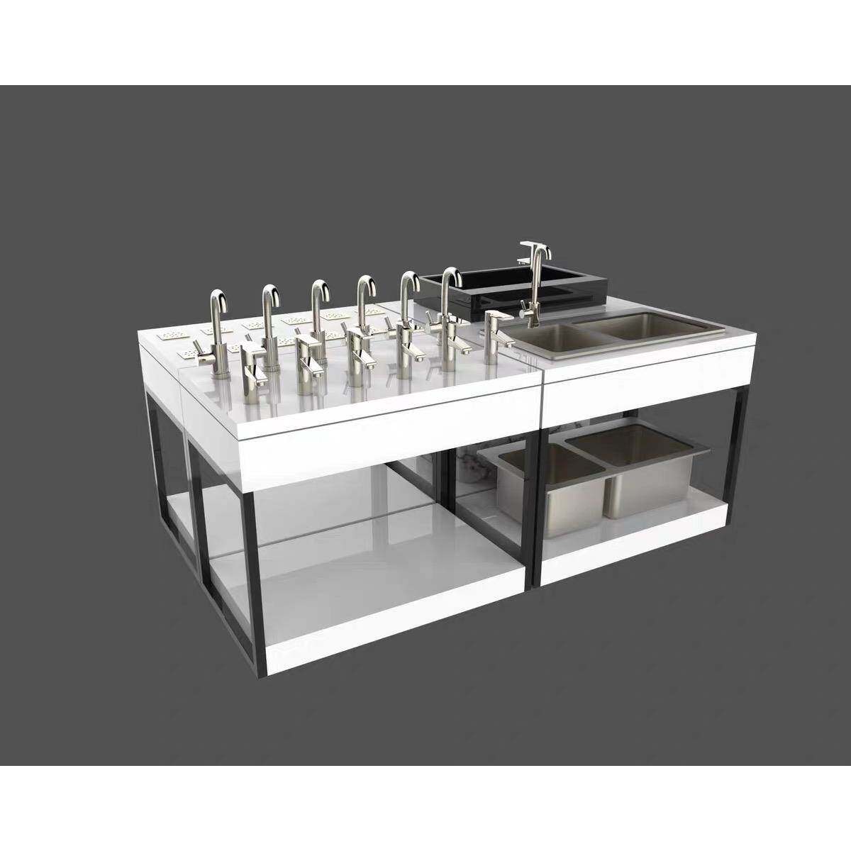 钢木款卫浴展架水龙头展架地漏展示架卫浴样品展架展台花洒展板