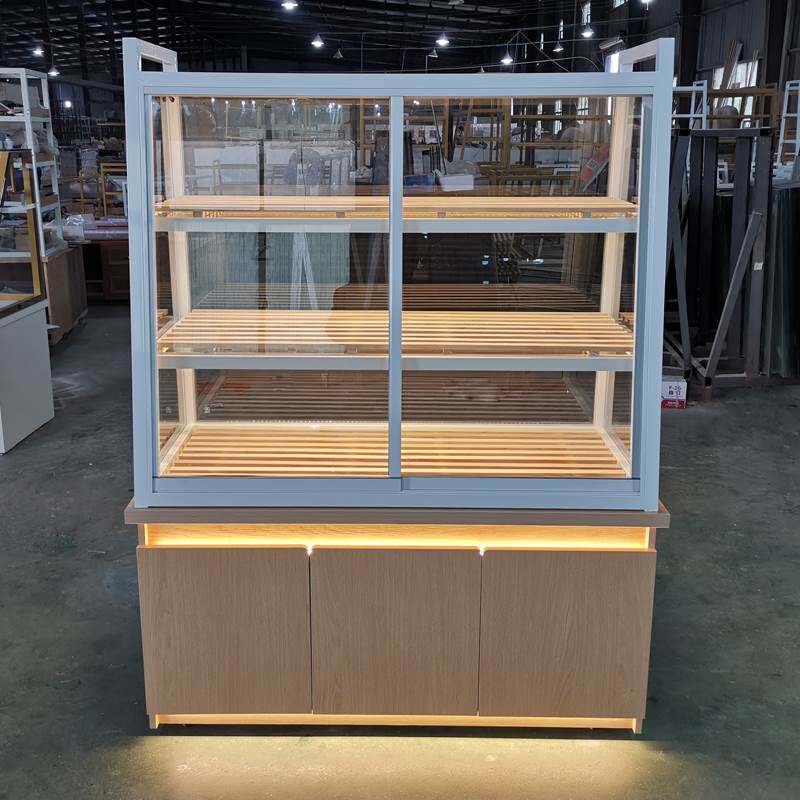 现货面包柜展示柜边柜蛋糕点店烘培炒货抽屉铁艺实木中岛柜模型柜