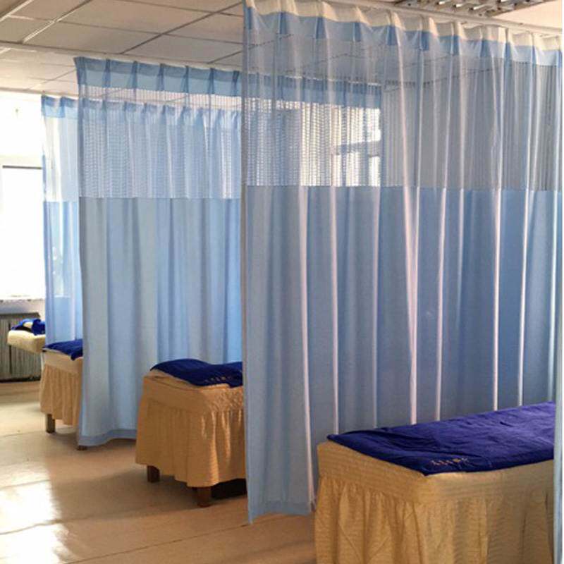 美容院隔断帘诊所帘医用帘子隔离拉帘遮挡医院窗帘医用床拉帘布料