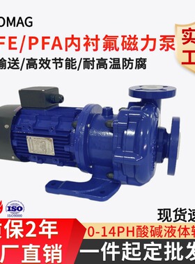 INNOMAG衬四氟磁力泵PFA电子级纯液输送泵耐强酸碱高温化工磁力泵