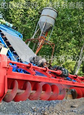 砂石RB100自动装车螺机沙土控旋扒料传送堆机履带遥输送机取料机