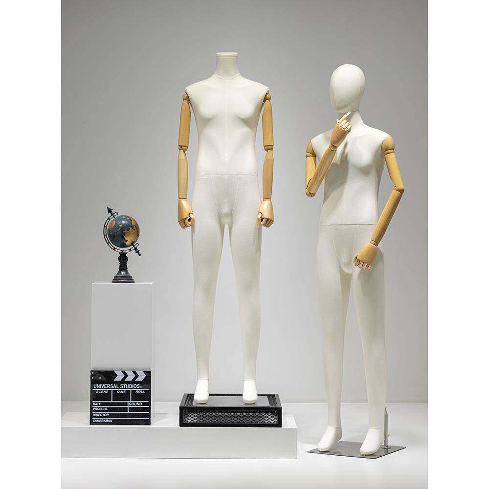 服装店男模特道具展示架半身橱窗人台假人偶全身包布男女人体模型