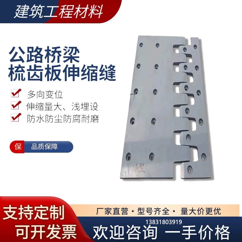 公路桥梁梳齿板式伸缩缝装置SSFB多向变位D80 160型物流园排水缝
