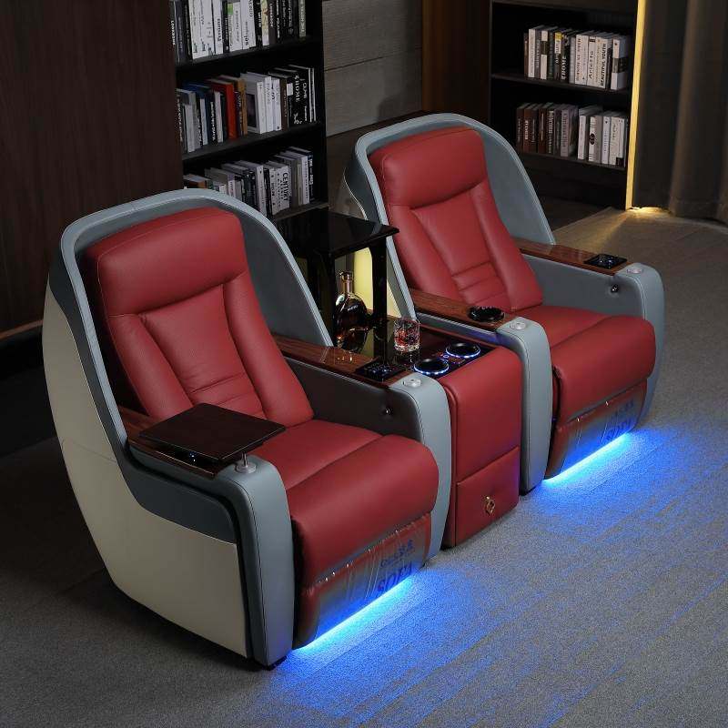 家庭影院沙发头等太空舱电动真皮高端智能别墅私人影音室单人躺椅