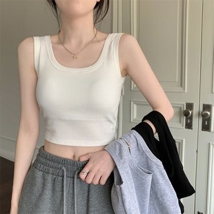 東南亞跨境吊帶背心女百搭大碼 露臍打底小背心女福利品 潮流短款
