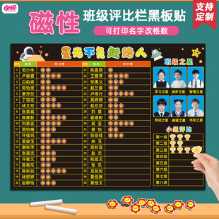 幼儿园小学生磁性班级评比栏墙贴小组个人竞赛评比栏你追我赶红花榜磁贴教室布置文化墙光荣榜定制磁吸黑板贴