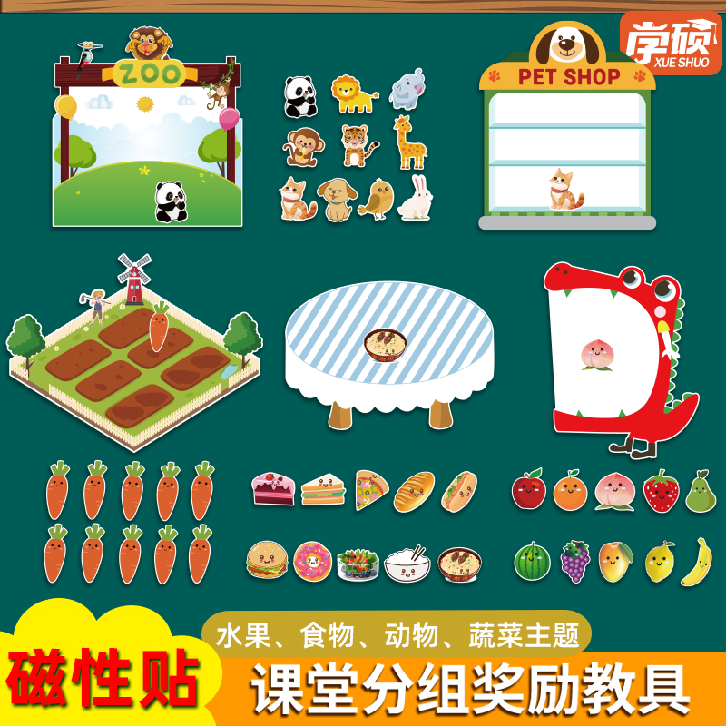 食物水果蔬菜奖励机制黑板贴教具