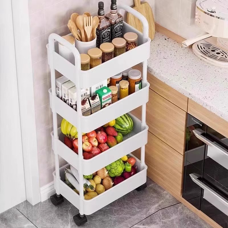 阿坤G小推车置物架厨房浴室落地多层收纳储物架