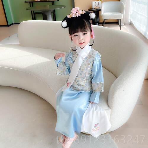 正品儿童格格服清姑朝古装有一个娘演满出服女童族服饰格还珠格服