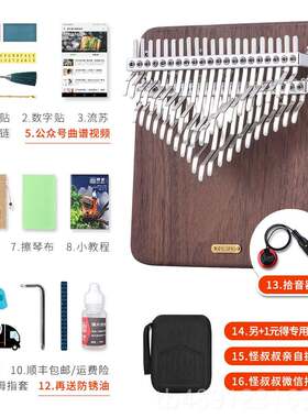 正品聆听卡巴林21音板式拇指琴听雨听听初学者高音响简单风易学乐