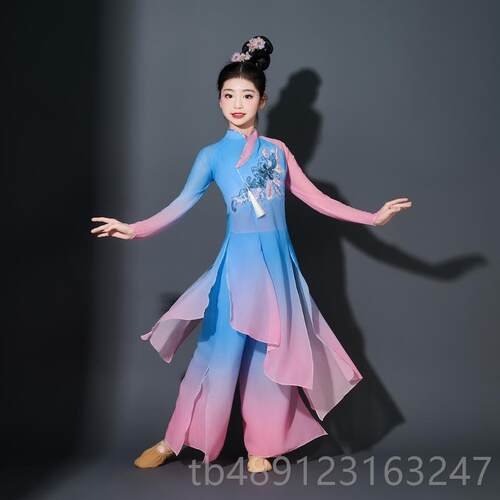 正品儿舞童古典演出服飘逸水芙舞蓉扇子伞舞艺考幼儿剧目清舞蹈表