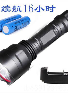 正品C8强光手筒T6 电超亮焦定多功能可充防水电防摔LED远射户外家