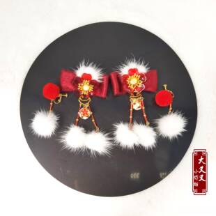 正品[大又又]玉兔丽古风装用汉服cos造洛型假发整顶可塔爱少女万