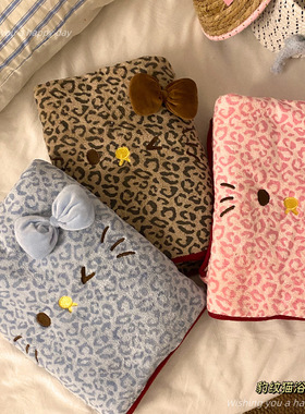 2026新款豹纹猫咪浴巾女加厚超强吸水速干家用洗澡不掉毛成人毛巾