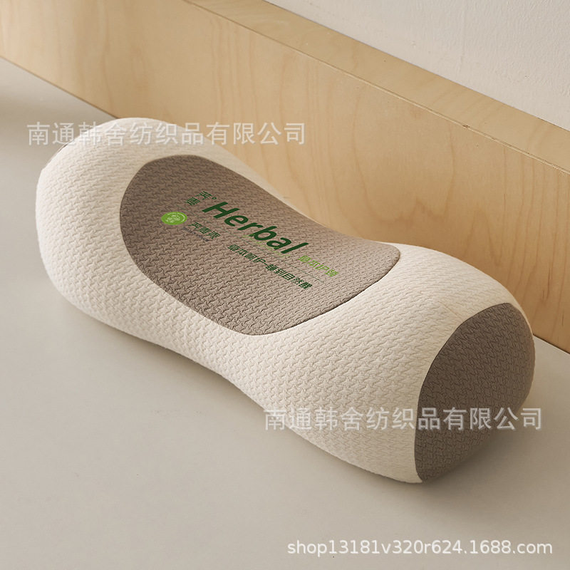 草本立体护颈枕黑苦荞麦骨头枕圆柱枕双拼荞麦家用护颈椎高低枕芯