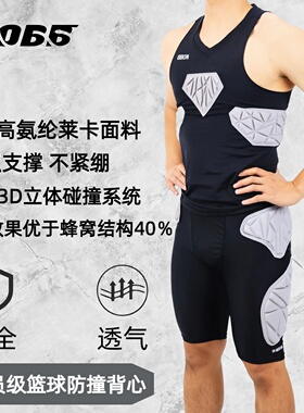 NOBB防撞篮球背心运动透气速干高弹训练竞技对抗男压缩紧身防护