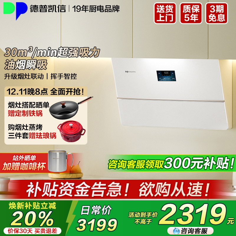 【谘询享8折】德普凯信X5pro烟机