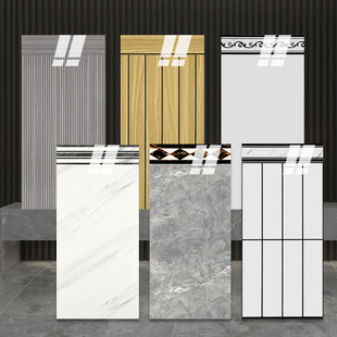 自粘墙裙护墙板贴纸仿铝塑板墙板商用家用店铺饭店装 修仿瓷砖墙纸