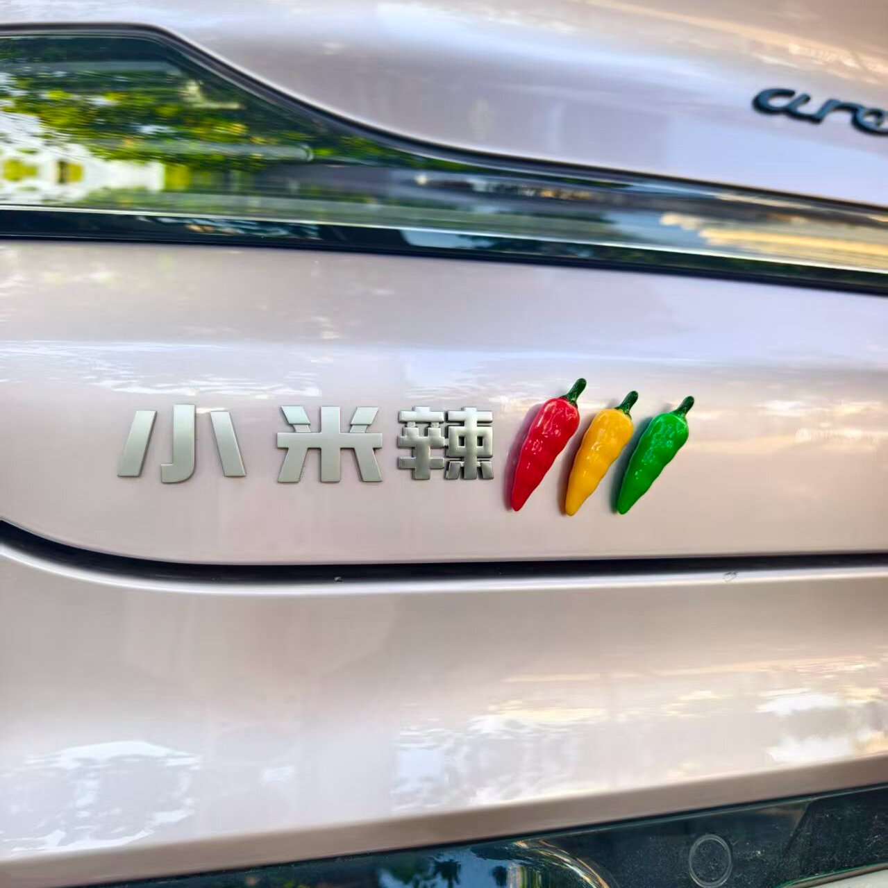 适用于小米辣xiaomiao酥妻御妻汽车贴3D立体搞笑创意文字车标贴