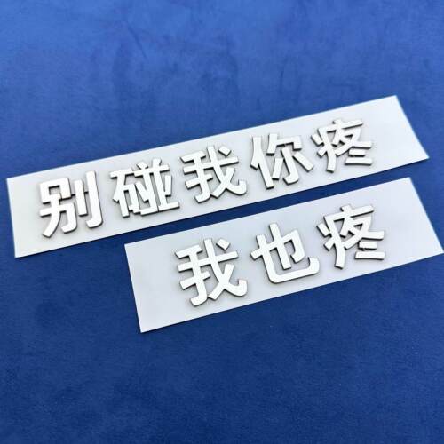 别碰我你疼我也疼汽车标贴3D立体