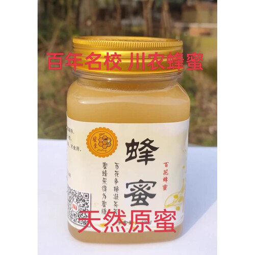 四川农业大学养蜂基地深山纯正农家百花蜂蜜无添加成熟蜜500g天然