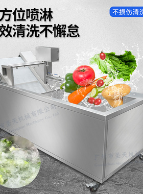 全自动果蔬清洗机 净菜加工清洗机 根茎类果蔬清洗设备气泡清洗机