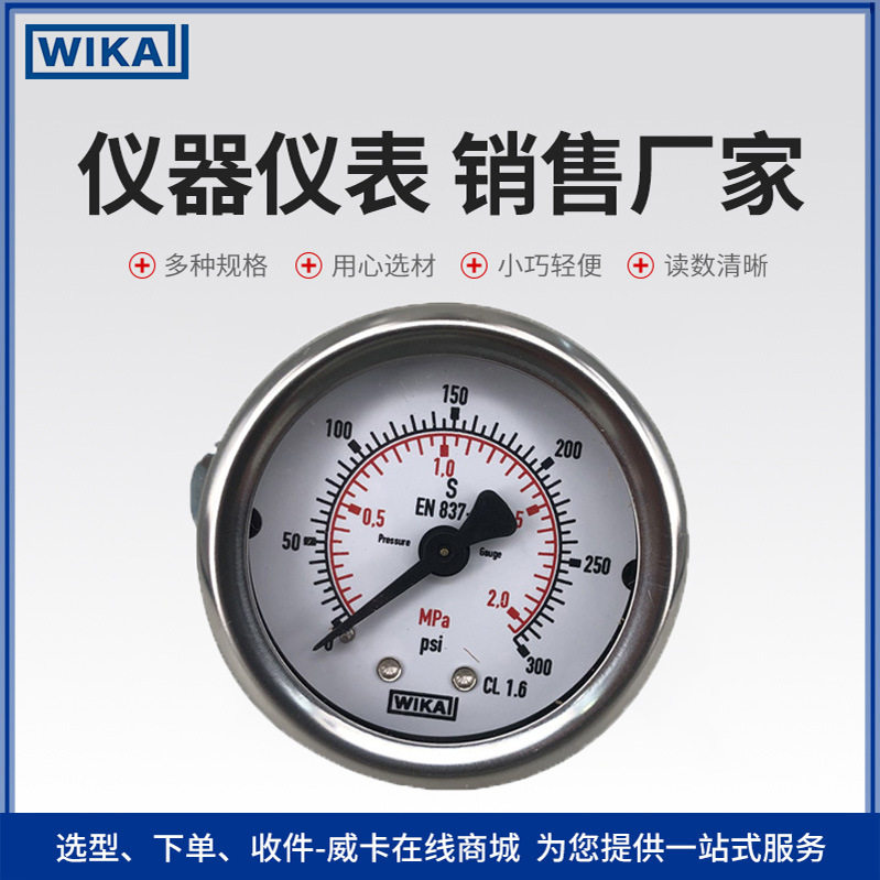 wika不锈钢压力表 充液型 用于压缩机船舶行业213.53.050压力表,模玩/动漫/周边/娃圈三坑/桌游,文化/体育周边,淘宝优惠券,粉丝福利购,淘宝优惠卷