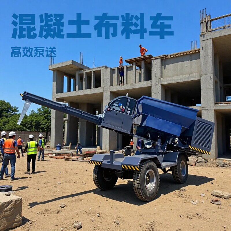 混凝土运输布料车混凝土电动布料车预制厂混凝土上料车注浆机高效
