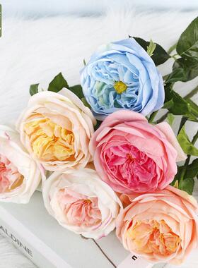 保湿奥斯汀婚庆仿真玫瑰花假花摆件家居装饰品手感玫瑰花仿真花