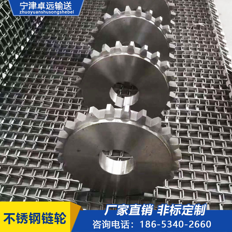 直销工业304不锈钢链轮 可定做耐高温双节距链条传动输送机链轮