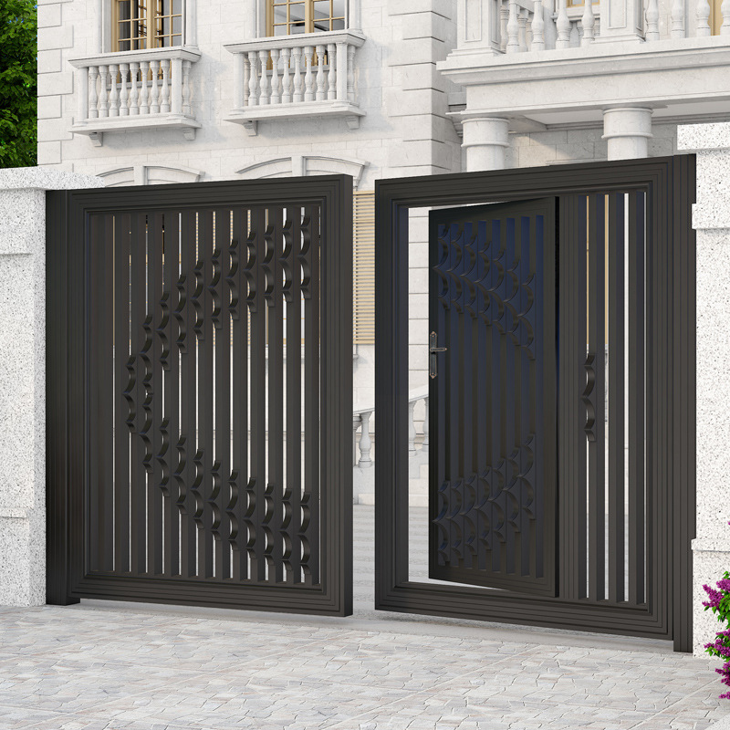 欧式铝合金别墅大门铁艺庭院入户现代简约花园不锈钢折叠门进户门