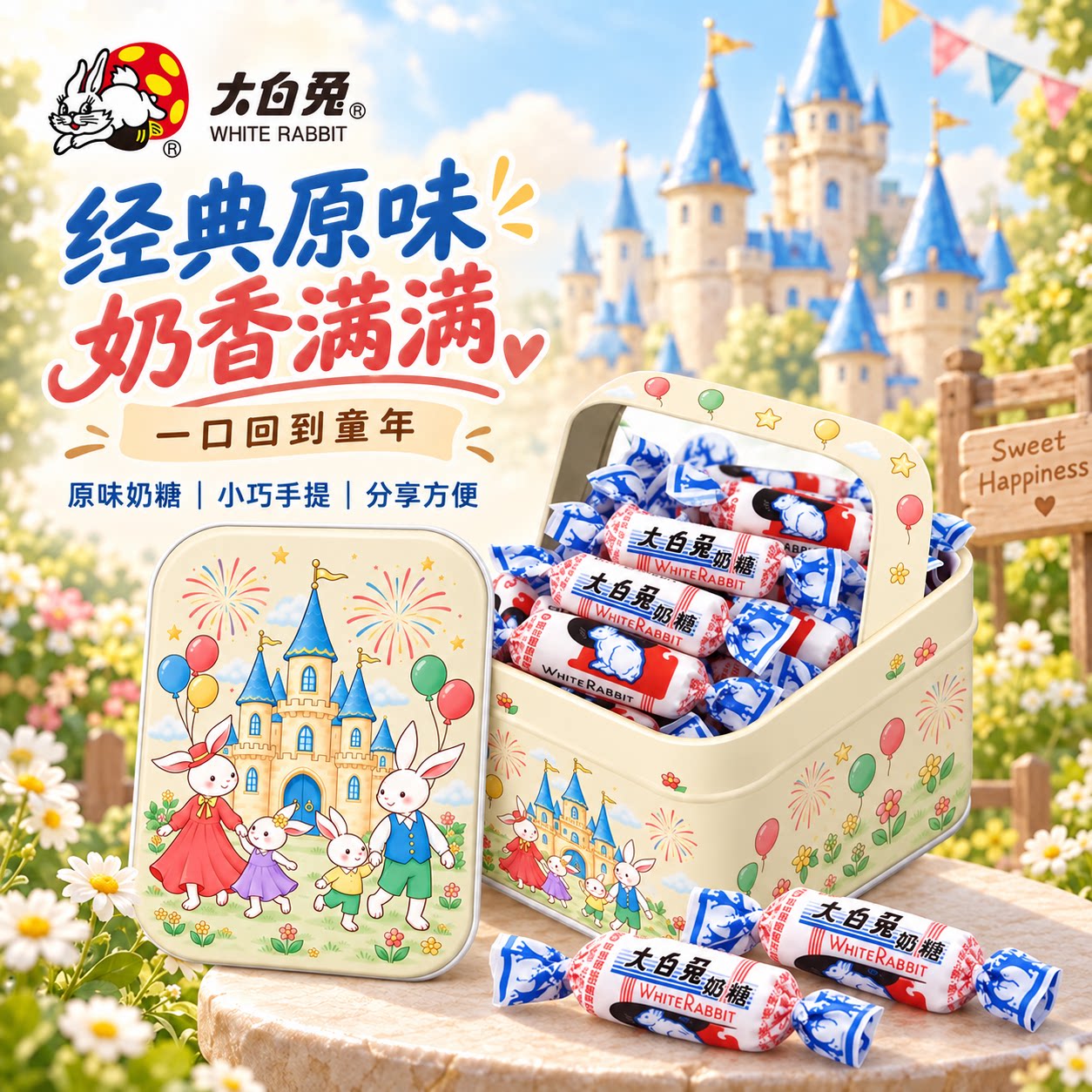 【中秋礼物】上海特产大白兔奶糖礼盒喜糖果伴手礼包送老师实用