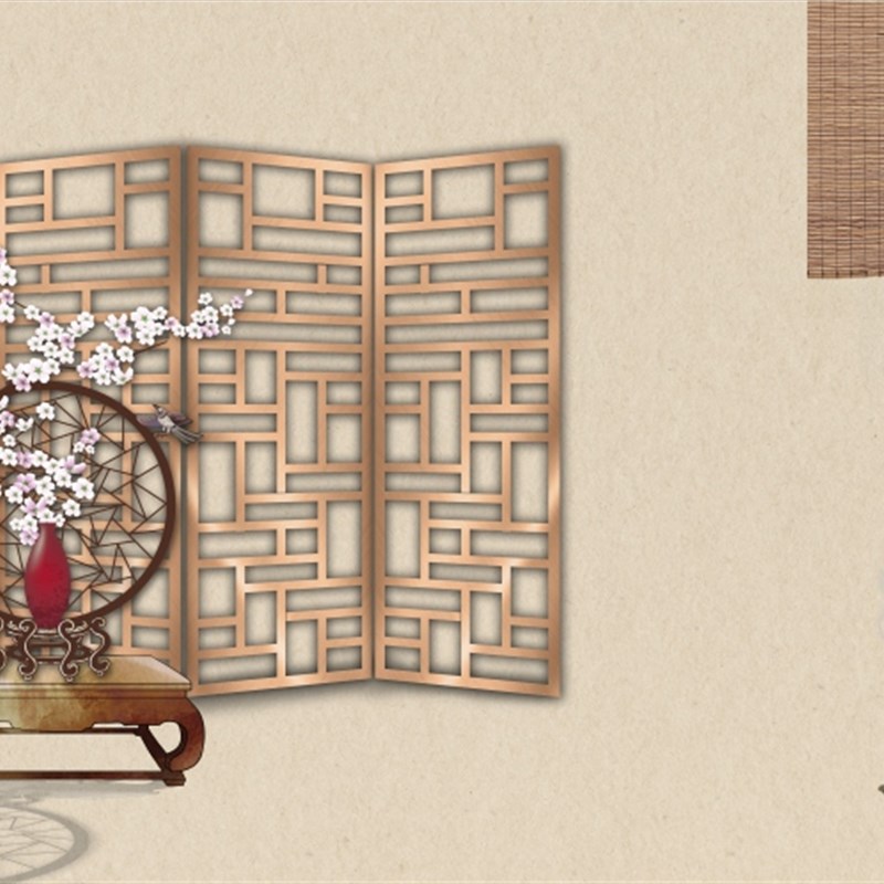 自粘3d立体背景墙古风中国w风仿古贴画窗户中式贴纸装饰壁纸热卖图片