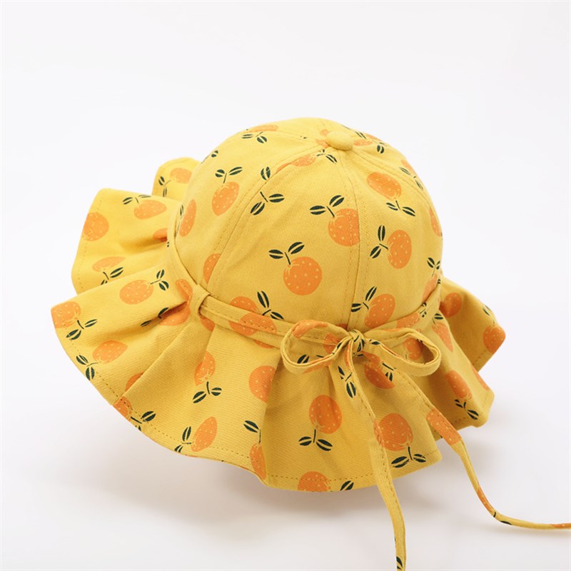 女童帽子a春秋薄款大沿宝宝遮阳帽女孩渔夫帽可爱洋气儿童热卖