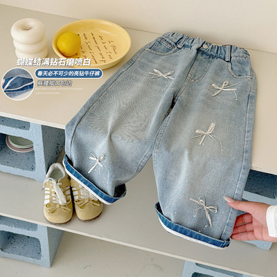 【满天星烫钻】女童2026春装牛仔