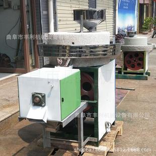 全自动上料面粉石碾子家用电动手推香油石磨景区园林仿古石碾