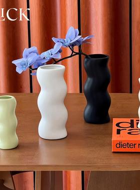 Click毛毛虫扭扭桌面可爱装饰小花瓶创意设计陶瓷插花器可水养花